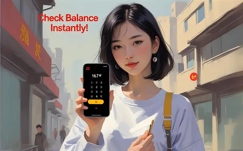 Mobile phone showing USSD code *167# with Nagad logo, highlighting the nagad balance check code feature for quick balance inquiry.