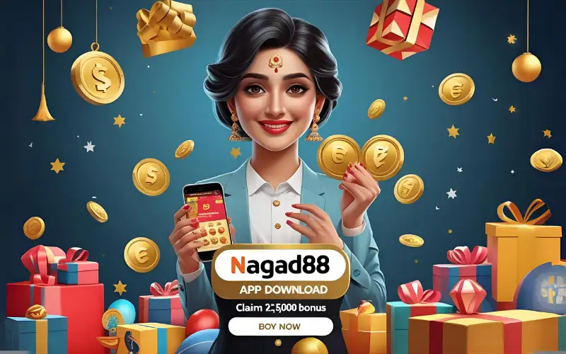 Mobile screen showing Nagad88 app with a ৳25,000 reward popup in Dhaka.