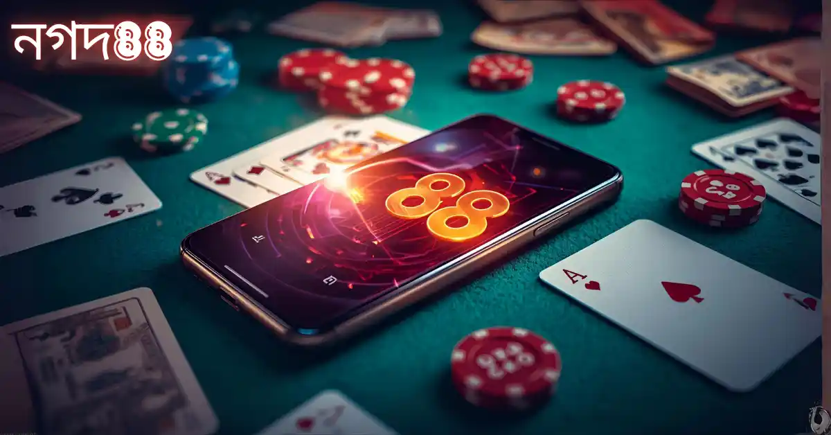 নগদ88– Cards, Chips, Dice, and Money on Smartphone