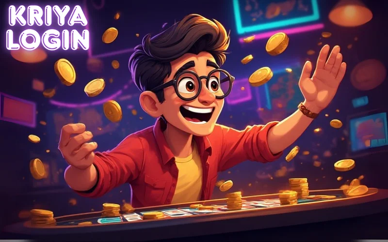 A person spinning a slot on Kriya login app and winning rewards.